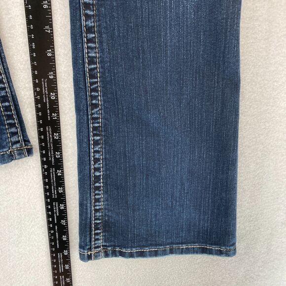 Silver Jeans Suki Surplus Women's 28x30 Bootcut Dark Blue Stretch Denim Grunge - Picture 10 of 16